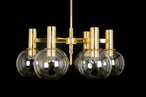 Large Brass Chandeliers, 1960s-UGR-1085326