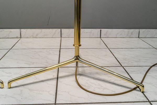 Large Brass Floor Lamps Helios Mod. 2035 by J. T. Kalmar 1960s, Set of 2-SPD-1328803