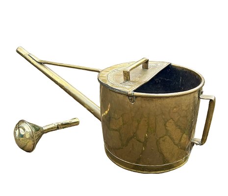 Large Brass Garden Watering Can, 1930s-WZZ-1758152