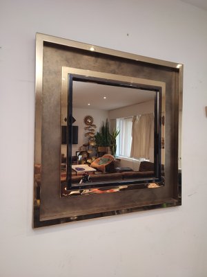 Large Brass Mirror from Belgo Chrom / Dewulf Selection, 1970s-WBX-1344984