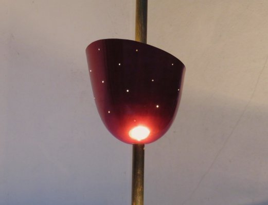 Large Brass Painted Aluminum Ceiling Light, 1950s-EY-1216142