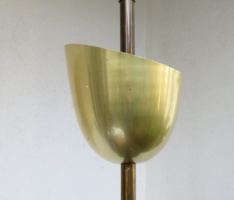 Large Brass Painted Aluminum Ceiling Light, 1950s-EY-1216142