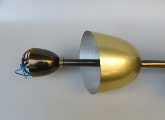 Large Brass Painted Aluminum Ceiling Light, 1950s-EY-1216142