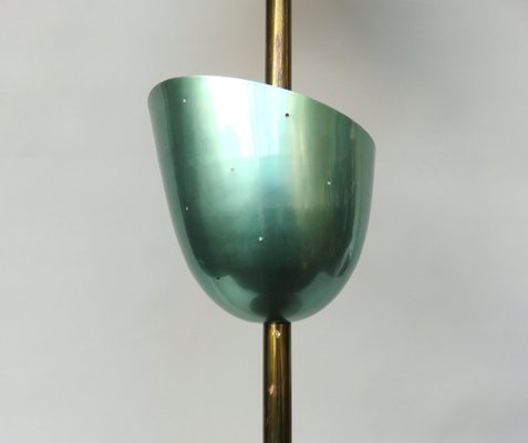 Large Brass Painted Aluminum Ceiling Light, 1950s-EY-1216142