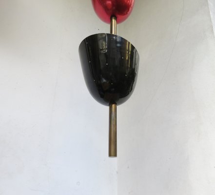 Large Brass Painted Aluminum Ceiling Light, 1950s-EY-1216142