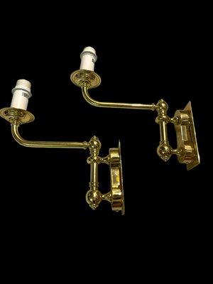 Large Brass Sconces by Estruia, 1980s, Set of 2-JJC-1720458