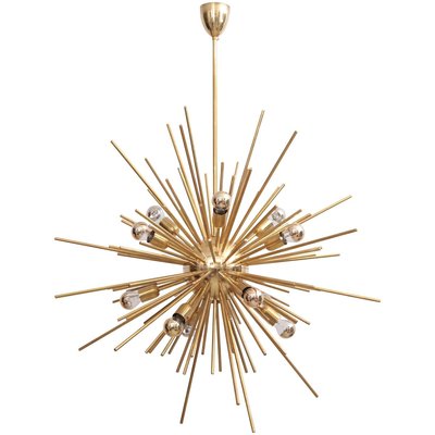 Large Brass Sputnik Chandelier, 1980s-VLZ-631897