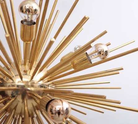 Large Brass Sputnik Chandelier, 1980s-VLZ-631897