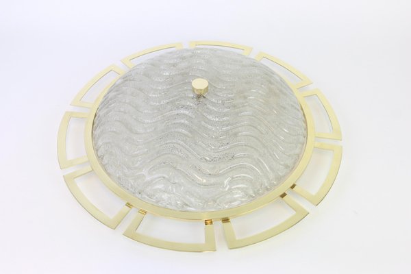 Large Brass Sputnik Stilnovo Style Flush Mount, 1970s-UGR-1096524