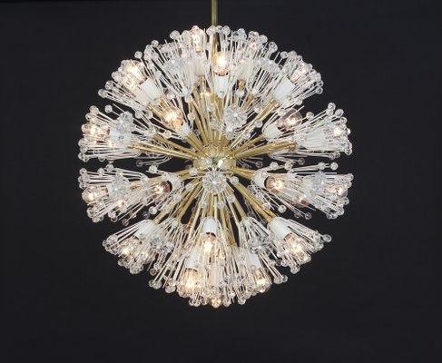 Large Brass Starburst Chandelier by Emil Stejnar for Rupert Nikoll, Austria, 1960s-UGR-1085845