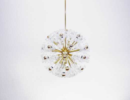 Large Brass Starburst Chandelier by Emil Stejnar for Rupert Nikoll, Austria, 1960s-UGR-1085845