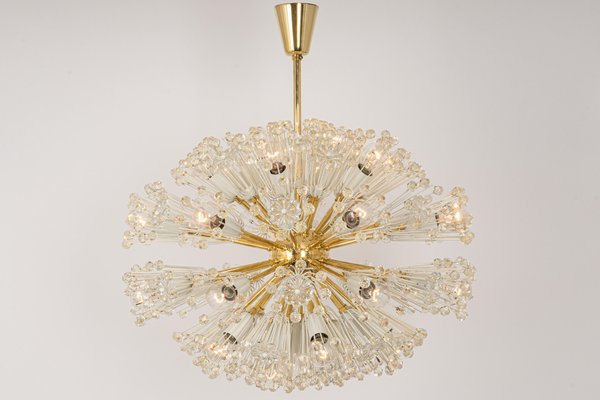 Large Brass Starburst Chandelier by Emil Stejnar for Rupert Nikoll, Austria, 1960s-UGR-1085375