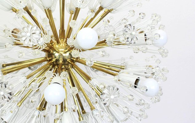 Large Brass Starburst Chandelier by Emil Stejnar for Rupert Nikoll, Austria, 1960s-UGR-1085845