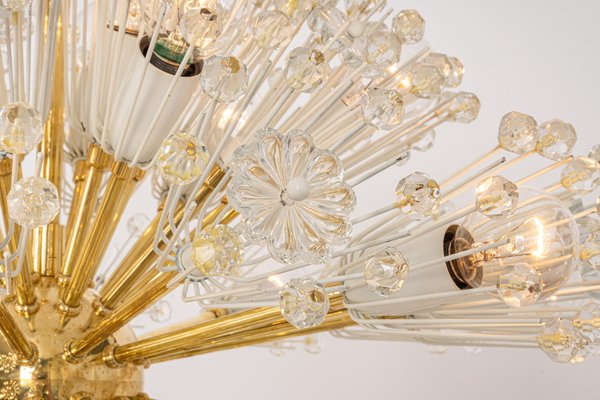 Large Brass Starburst Chandelier by Emil Stejnar for Rupert Nikoll, Austria, 1960s-UGR-1085375