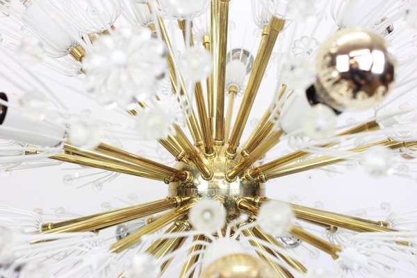 Large Brass Starburst Chandelier by Emil Stejnar for Rupert Nikoll, Austria, 1960s-UGR-1085845