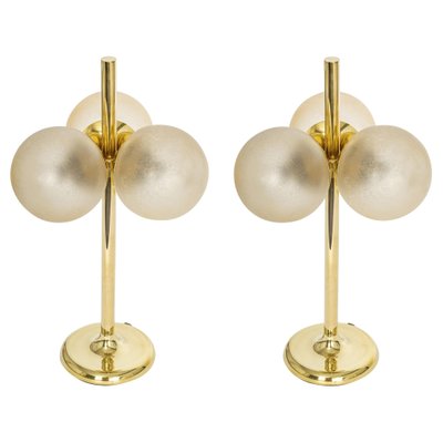 Large Brass Table Lamps from Kaiser, Germany, 1970s, Set of 2-UGR-1085310