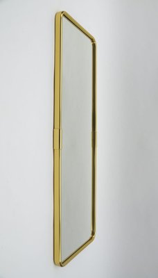 Large Brass Wall Mirror, 1950s-KQB-1283349