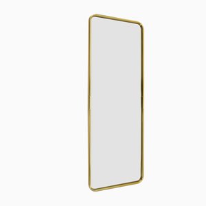 Large Brass Wall Mirror, 1950s-KQB-1283349