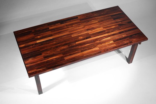 Large Brazilian Solid Wood Dining Table, 1960s-YU-1133309