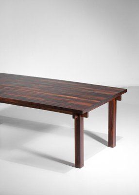 Large Brazilian Solid Wood Dining Table, 1960s-YU-1133309