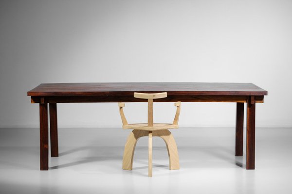 Large Brazilian Solid Wood Dining Table, 1960s-YU-1133309