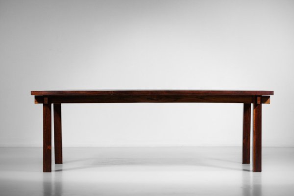 Large Brazilian Solid Wood Dining Table, 1960s-YU-1133309