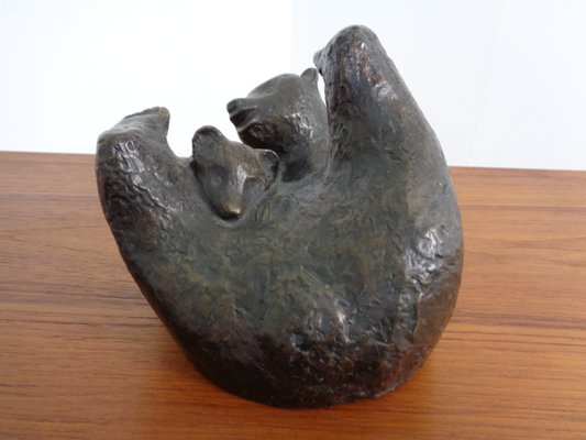 Large Bronze Bear with Baby Bear, 1960s-RDW-1419620