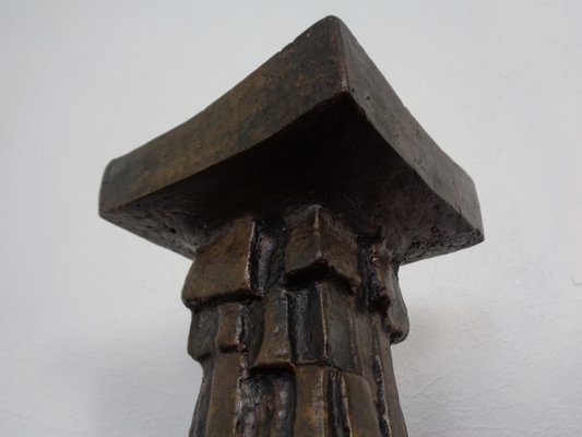 Large Brutalist Bronze Candleholder, 1960s, Set of 2-RDW-1413907