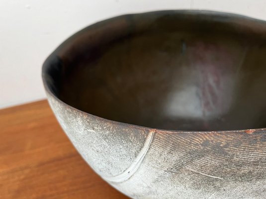 Large Brutalist German Studio Pottery Bowl by Gerhard Liebenthron, 1980s-UAH-1796680