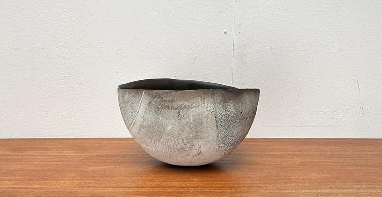 Large Brutalist German Studio Pottery Bowl by Gerhard Liebenthron, 1980s-UAH-1796680