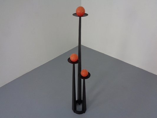 Large Brutalist Iron Candleholder, 1960s-RDW-1276999