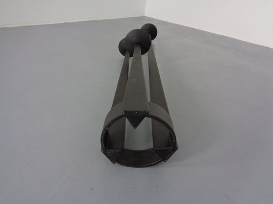 Large Brutalist Iron Candleholder, 1960s-RDW-1276999