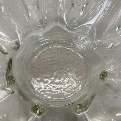 Large Brutalist Lucid Glass Bowl Element Shell Ashtray, France, 1970s-QZ-1815000