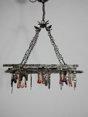 Large Brutalist Pendant attributed to Tom Ahlström & Hans Ehrlich, 1970s-KL-1799762