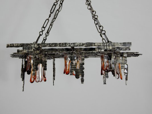 Large Brutalist Pendant attributed to Tom Ahlström & Hans Ehrlich, 1970s-KL-1799762