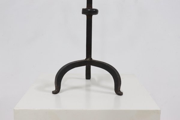 Large Brutalist Wrought Iron 5 Arm Candleholder, 1950s-VV-2033168