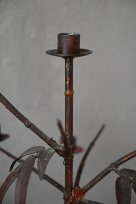 Large Brutalistic Metal Candleholder, 1970s-AIU-1799453