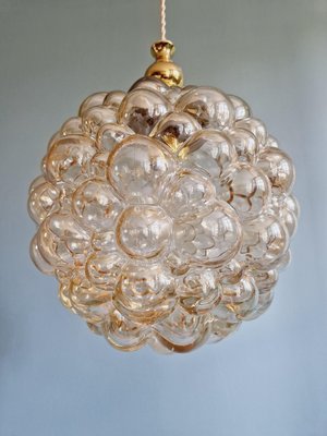 Large Bubble Glass Pendant Light by Helena Tynell for Glasshütte Limburg, 1970s-FAX-2042191