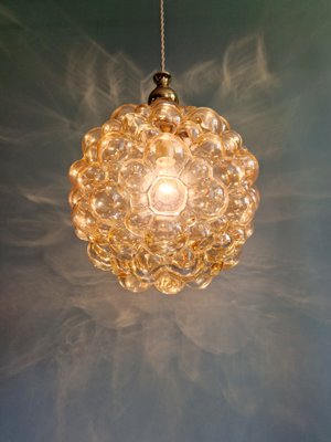 Large Bubble Glass Pendant Light by Helena Tynell for Glasshütte Limburg, 1970s-FAX-2042191