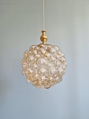 Large Bubble Glass Pendant Light by Helena Tynell for Glasshütte Limburg, 1970s-FAX-2042191