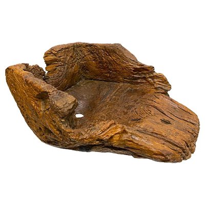 Large Burl Wood Hand Carved Organically Shaped Bowl-UCH-1278731