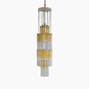 Large Calza Glass Chandelier from Venini, Italy, 1960s-INL-1174544