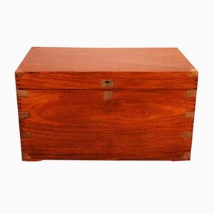 Large Camphor Wood Marine Campaign Chest, 1800s-HPU-1340624