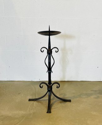 Large Candleholder in Wrought Iron, 1900s-XXA-1383960