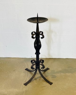 Large Candleholder in Wrought Iron, 1900s-XXA-1383960