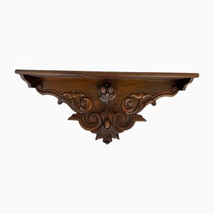 Large Carved Oak Wall Shelf-EUT-2018158