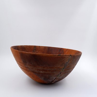 Large Carved Tribal Wooden Bowl-NYF-2018881