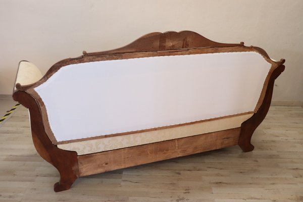 Large Carved Walnut Sofa, 1820s-DCO-1111956