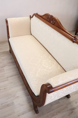 Large Carved Walnut Sofa, 1820s-DCO-1111956