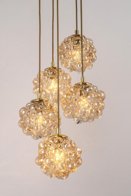 Large Cascading Chandelier in Bubble Glass from Limburg, Germany, 1970s-UGR-1260485